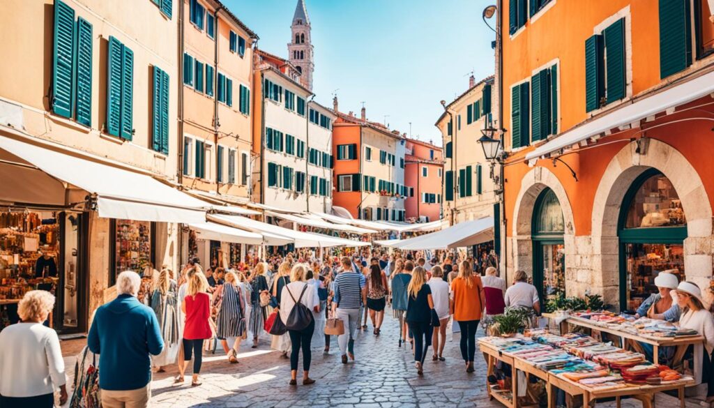 Rovinj shopping scene Rovinj shopping scene