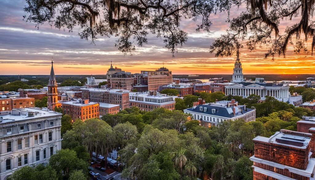 Savannah skyline views Savannah skyline views