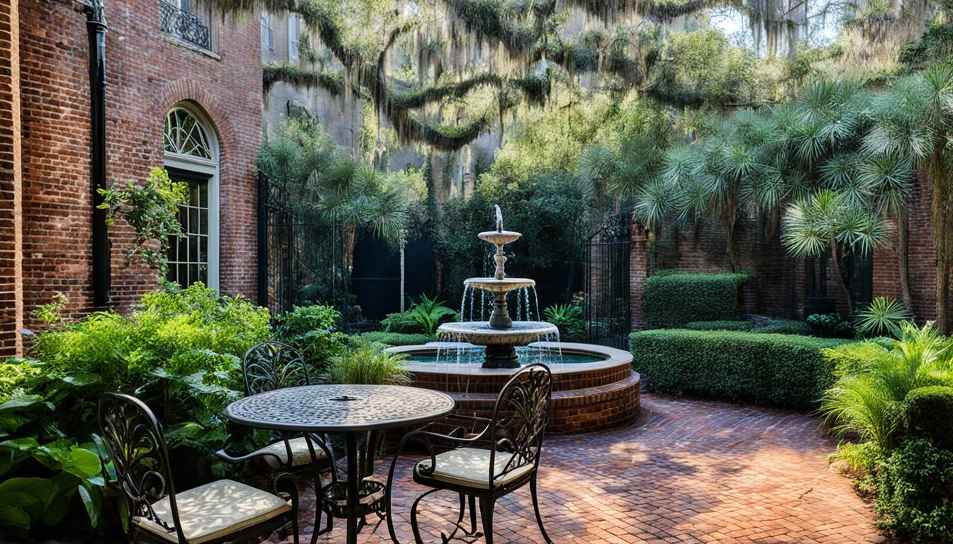 Secret gardens and hidden courtyards in Savannah