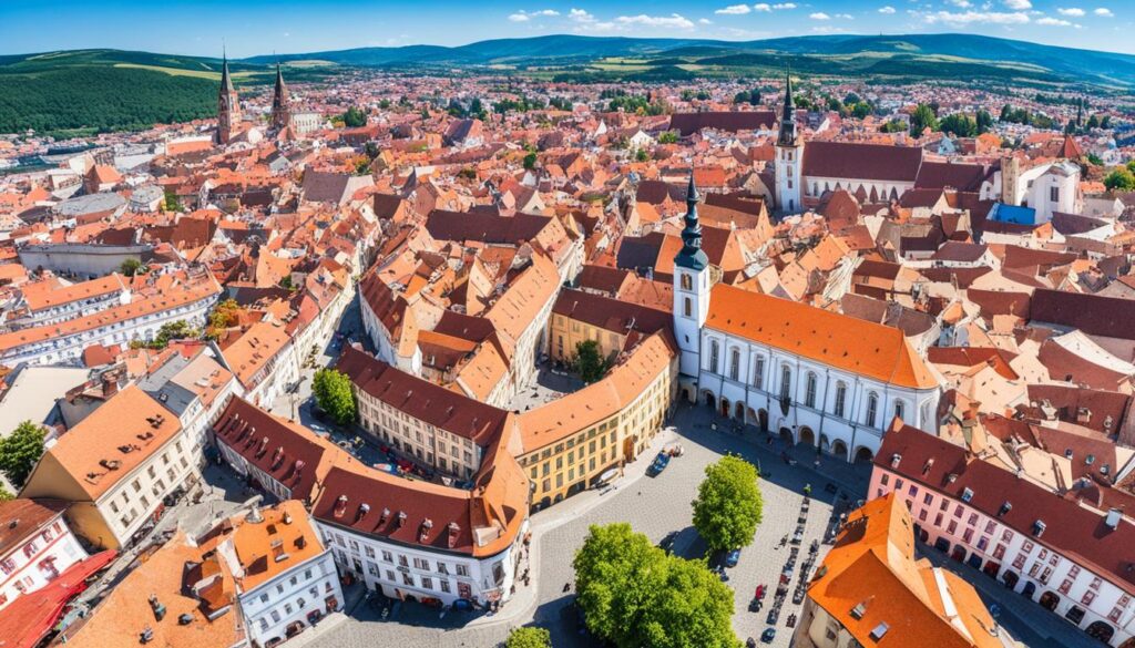 Sibiu's historic center Sibiu's historic center