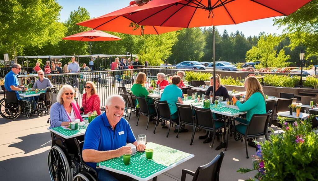 Wheelchair accessible dining in Williamsburg Wheelchair accessible dining in Williamsburg