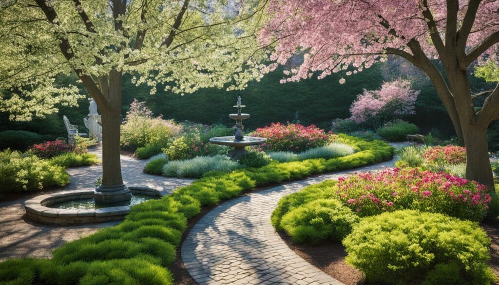 Williamsburg gardens in spring Williamsburg gardens in spring