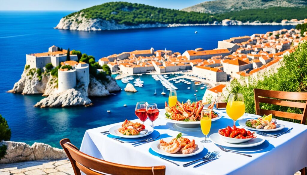 beachside dining Dubrovnik beachside dining Dubrovnik
