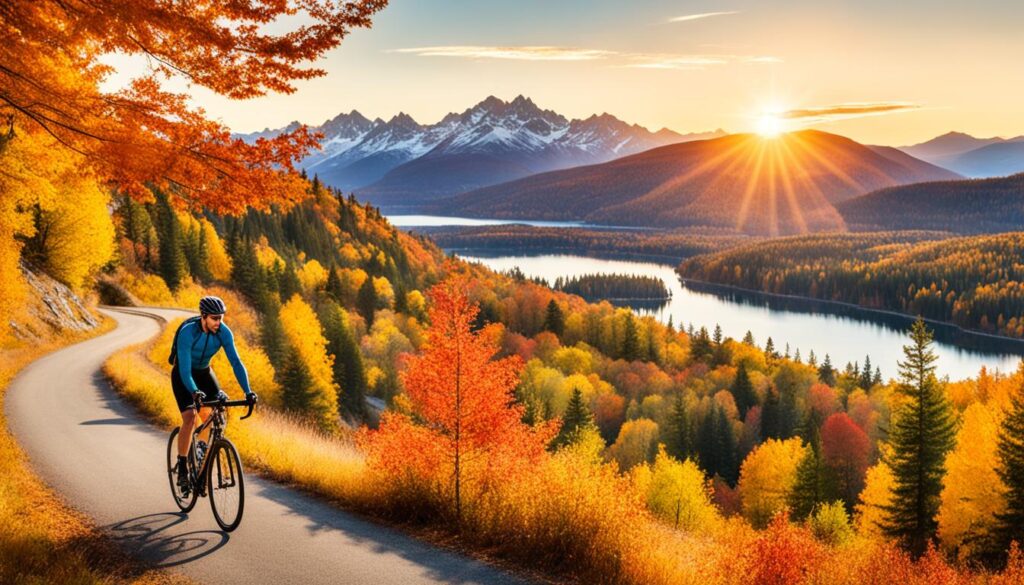biking path with scenic view biking path with scenic view