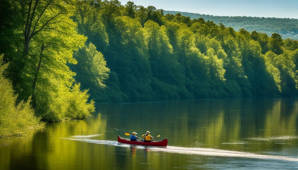 canoeing down the James River near Richmond canoeing down the James River near Richmond