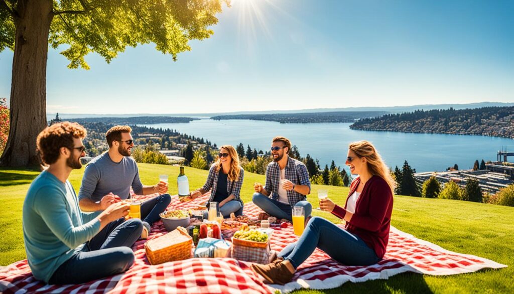 ideal picnic locations at Gas Works Park ideal picnic locations at Gas Works Park