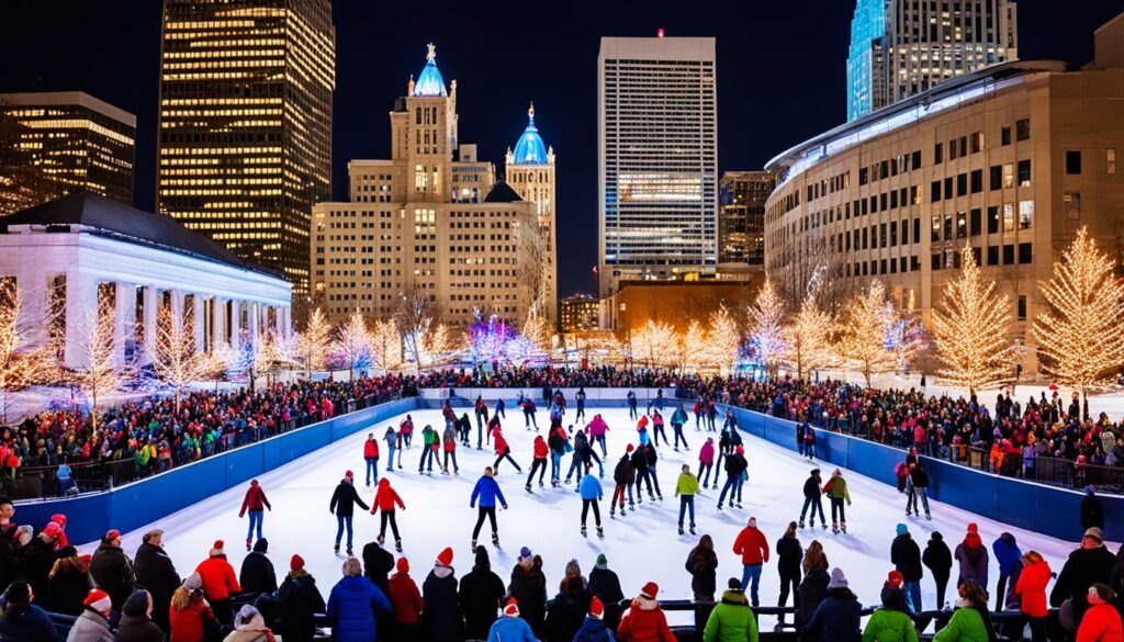 outdoor ice-skating in downtown Columbus outdoor ice-skating in downtown Columbus