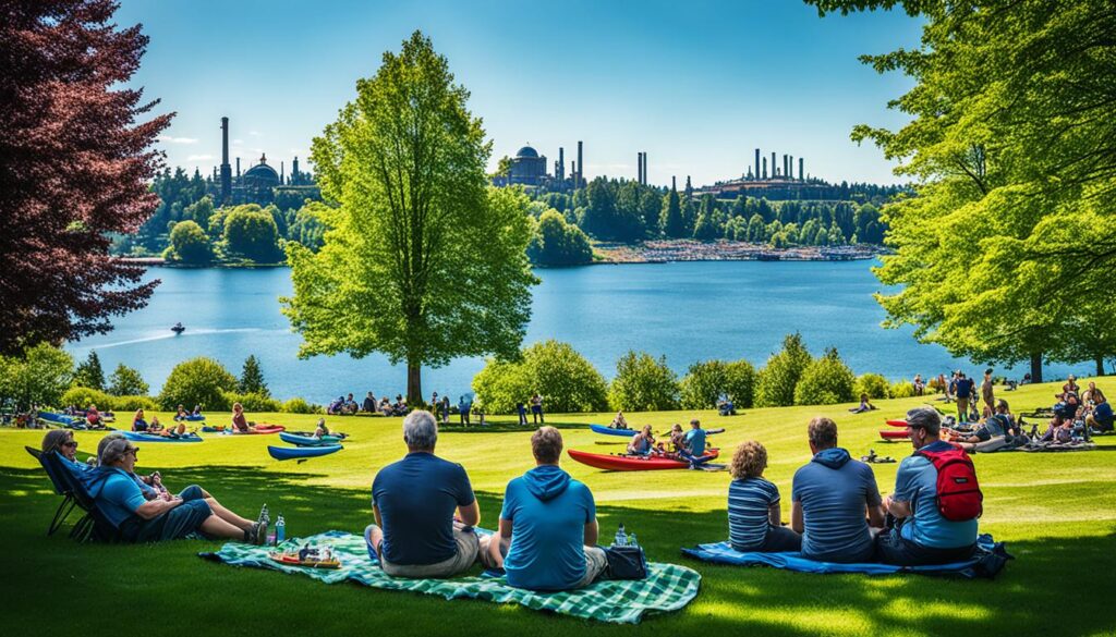 picturesque picnic spots in Gas Works Park picturesque picnic spots in Gas Works Park
