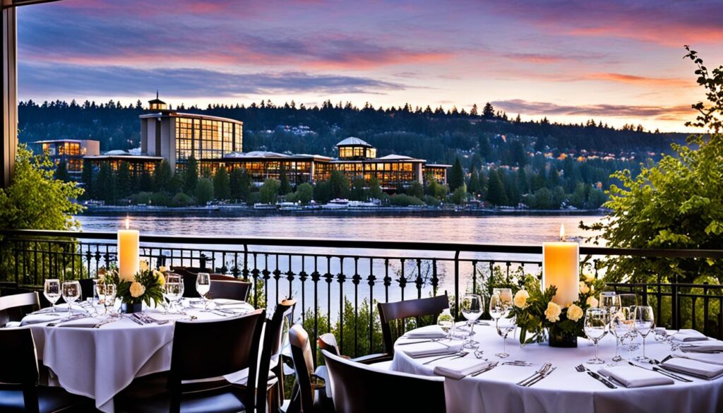 romantic restaurant in Bellevue with waterfront view romantic restaurant in Bellevue with waterfront view