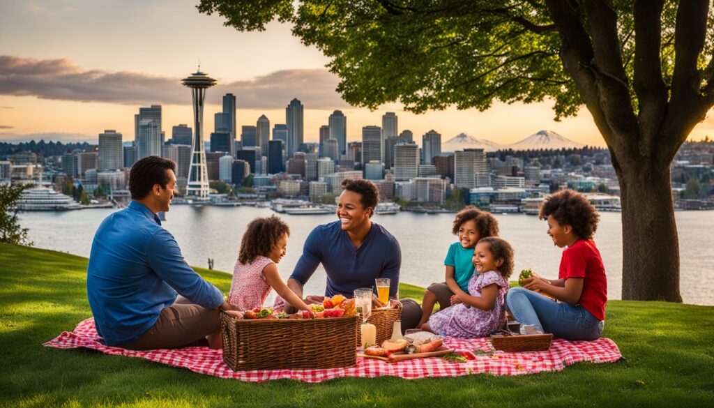 scenic picnic spots at Gas Works Park scenic picnic spots at Gas Works Park