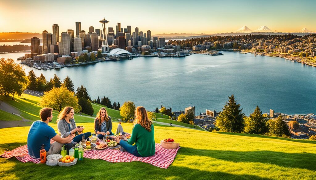 scenic picnic spots at Gas Works Park scenic picnic spots at Gas Works Park