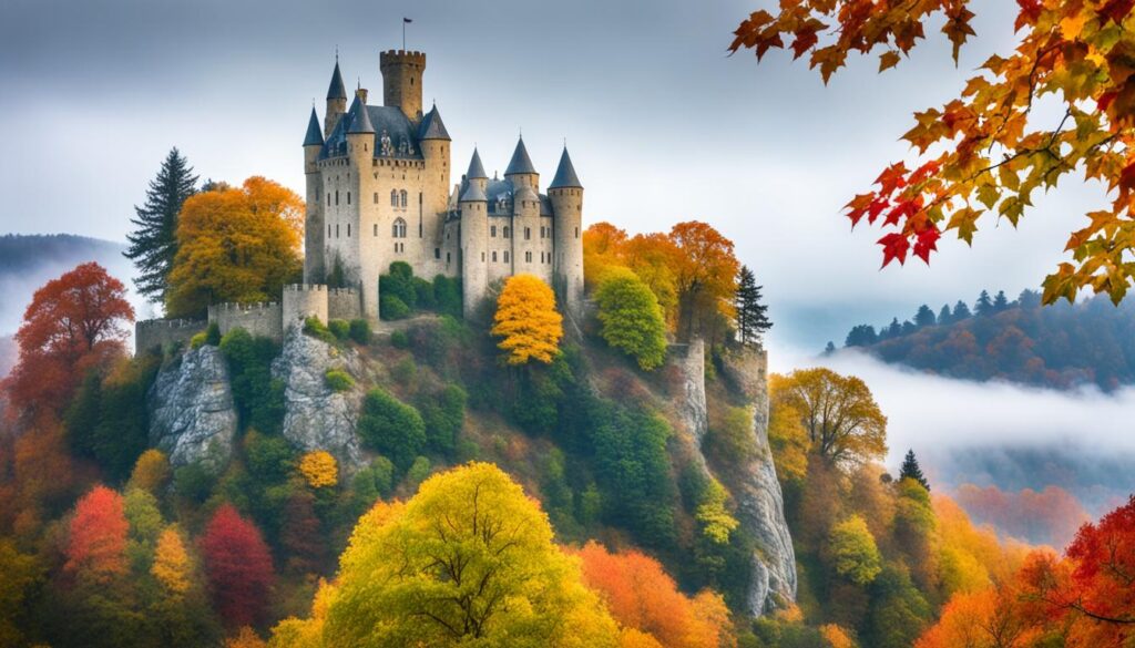 Autumn Charm at Vianden Castle Autumn Charm at Vianden Castle