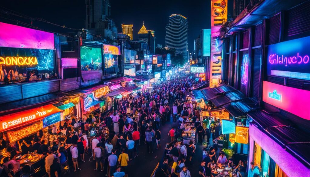 Bangkok vibrant nightlife scenes Bangkok vibrant nightlife scenes