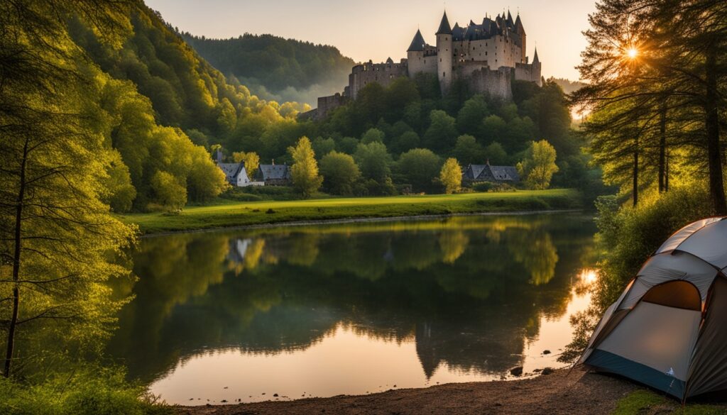Camping near Vianden Castle Camping near Vianden Castle