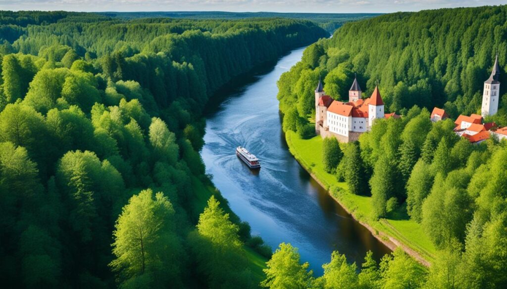 Cesis boat tours on the Gauja River Cesis boat tours on the Gauja River
