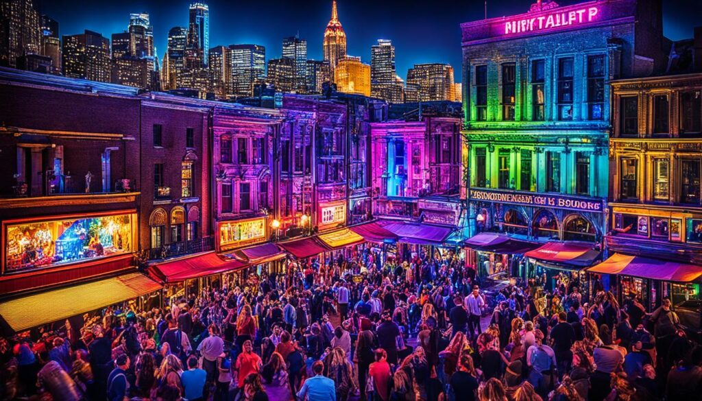 Diverse nightlife venues in nocturnal urban playgrounds Diverse nightlife venues in nocturnal urban playgrounds