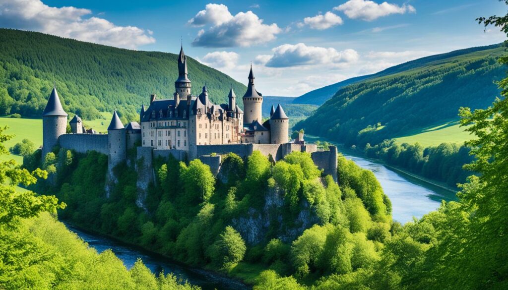 Esch-sur-Sûre Castle and its Surrounding Natural Beauty Esch-sur-Sûre Castle and its Surrounding Natural Beauty