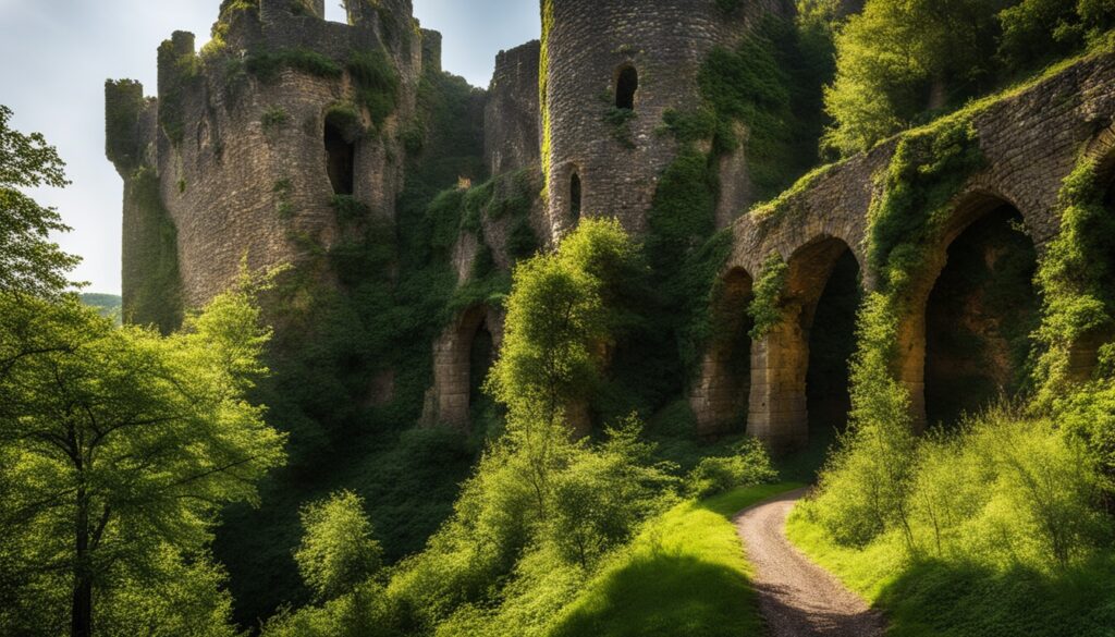 Esch-sur-Sûre castle ruins Esch-sur-Sûre castle ruins