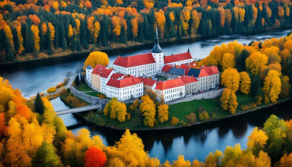 Fall foliage in Cesis Fall foliage in Cesis