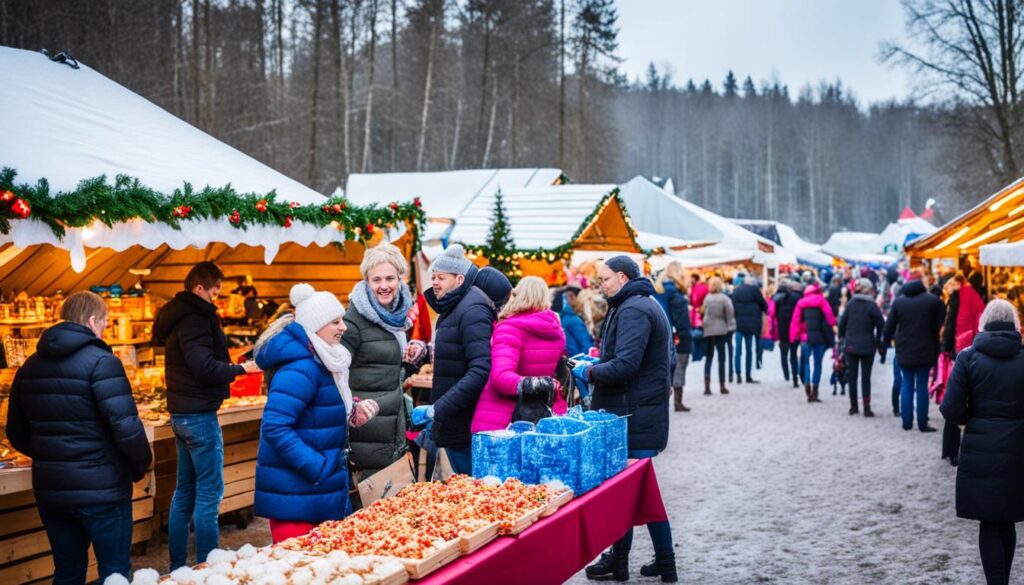Festive Setting at Sigulda Winter Market Festive Setting at Sigulda Winter Market