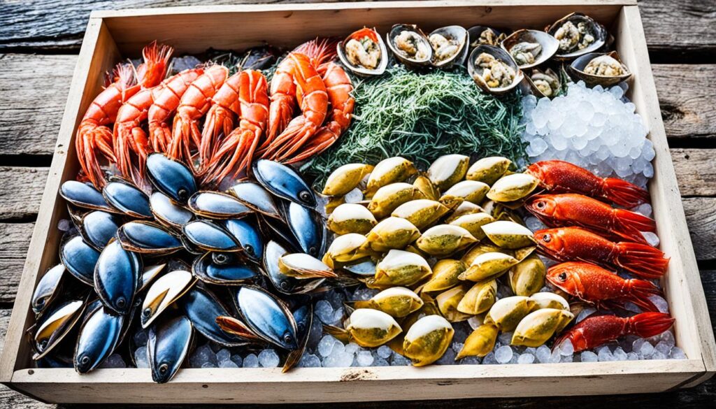Fresh seafood options in Nida Fresh seafood options in Nida