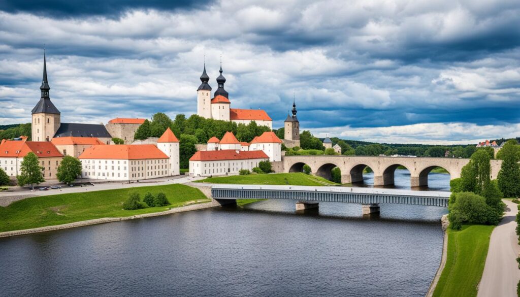 Historic sites in Narva Old Town Historic sites in Narva Old Town