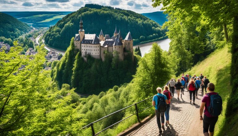 How can I get to Vianden Castle from Luxembourg City?