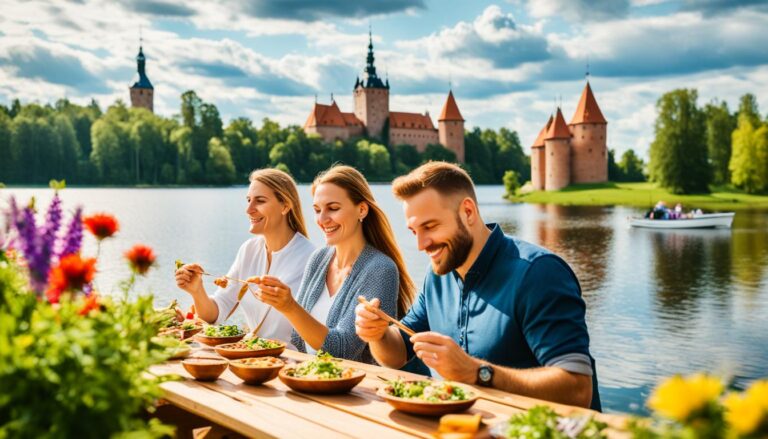 How can you experience Lithuanian culture in Trakai?