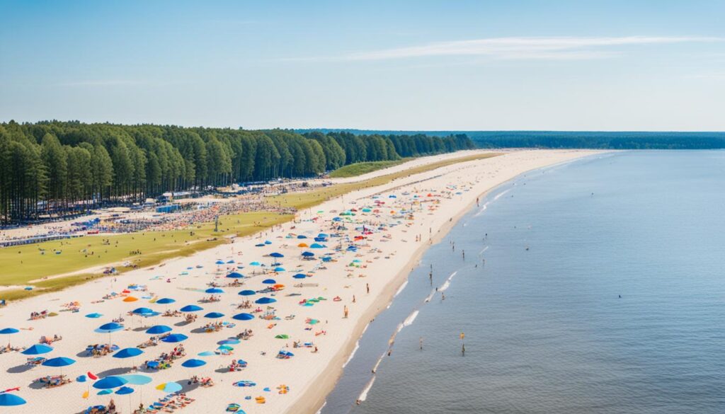 Jurmala beach during summer Jurmala beach during summer