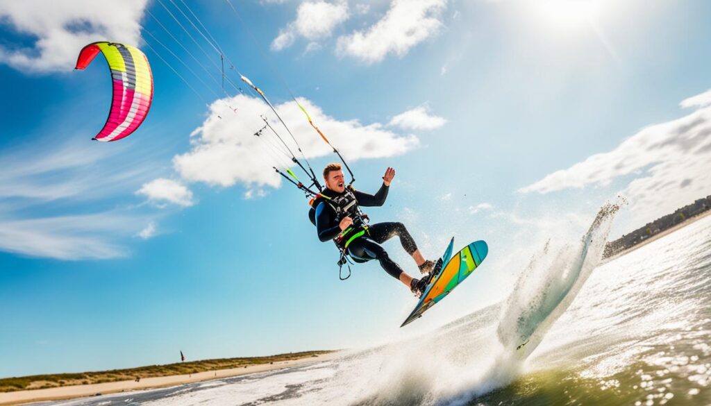 Kite Surfing at Liepaja Beach Kite Surfing at Liepaja Beach