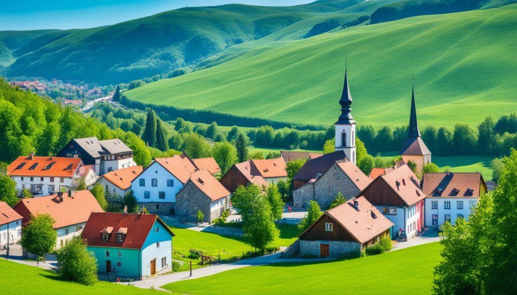 Košice-Šebastovce village scene Košice-Šebastovce village scene