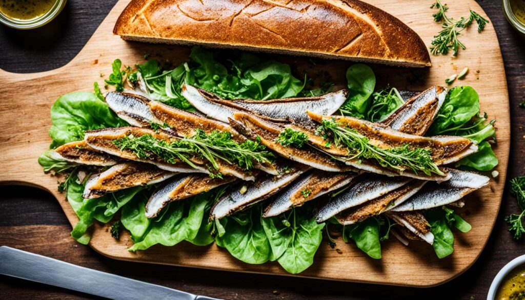 Liepaja smoked sprat sandwich Liepaja smoked sprat sandwich