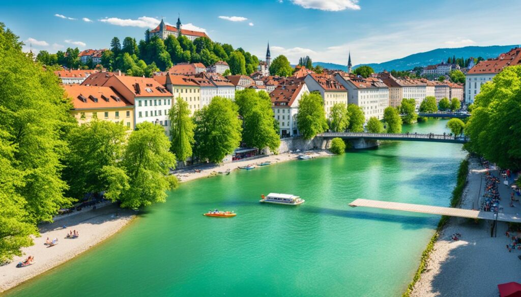 Ljubljana river beaches Ljubljana river beaches