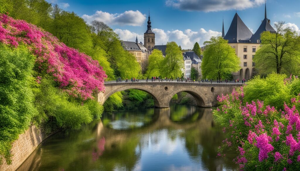 Luxembourg City in spring Luxembourg City in spring