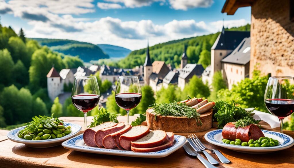 Luxembourgish gastronomy in Vianden Luxembourgish gastronomy in Vianden