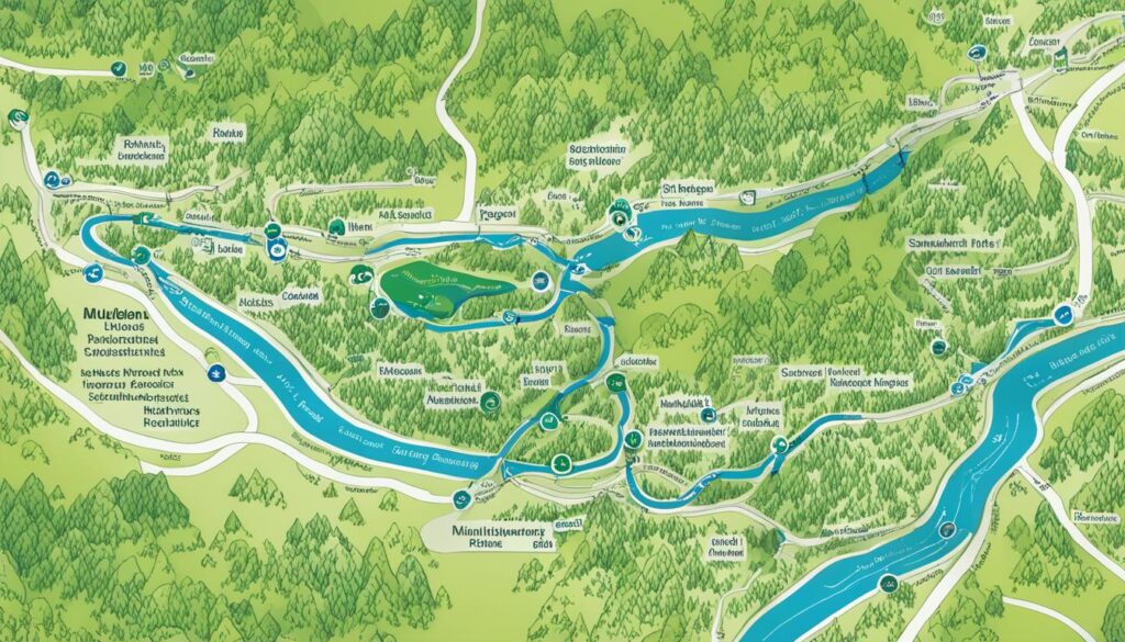Mullerthal trail map Mullerthal trail map