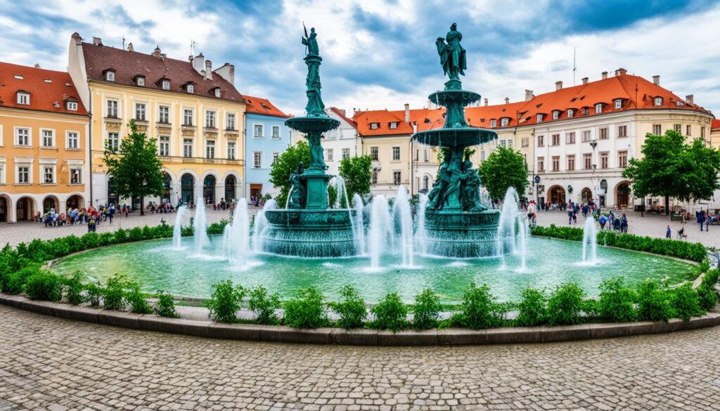 Nitra Pribina Square walking tour image Nitra Pribina Square walking tour image