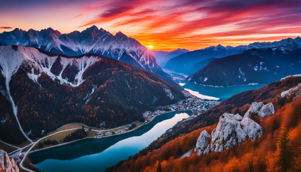 Ojstrica viewpoint sunrise Ojstrica viewpoint sunrise