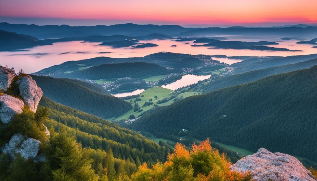 Ojstrica viewpoint surroundings Ojstrica viewpoint surroundings