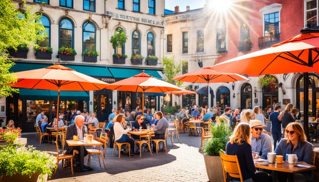 Outdoor coffee shop in Cluj-Napoca Outdoor coffee shop in Cluj-Napoca