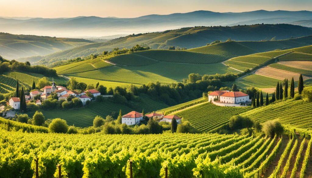 Panoramic views of Serbian vineyards Panoramic views of Serbian vineyards
