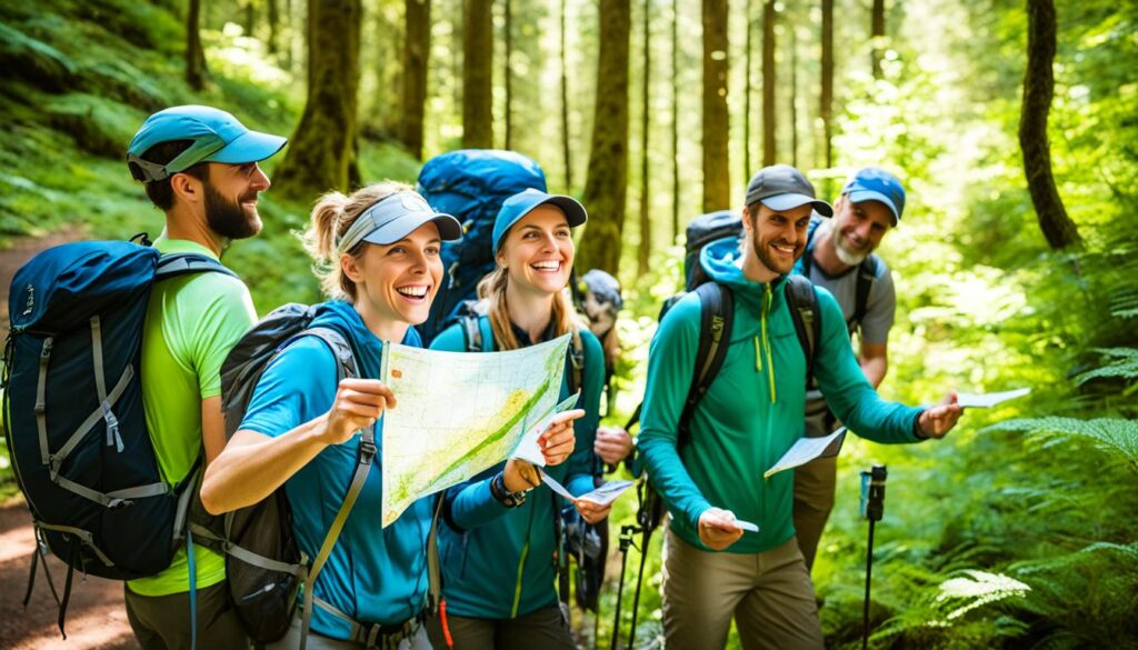 Planning a hike on Mullerthal trail Planning a hike on Mullerthal trail