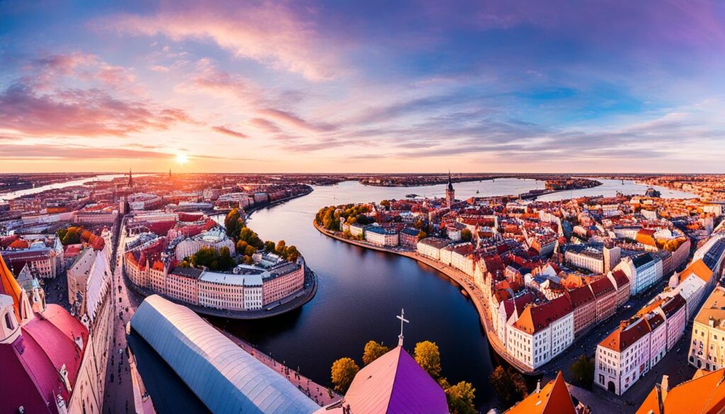 Riga panoramic view Riga panoramic view