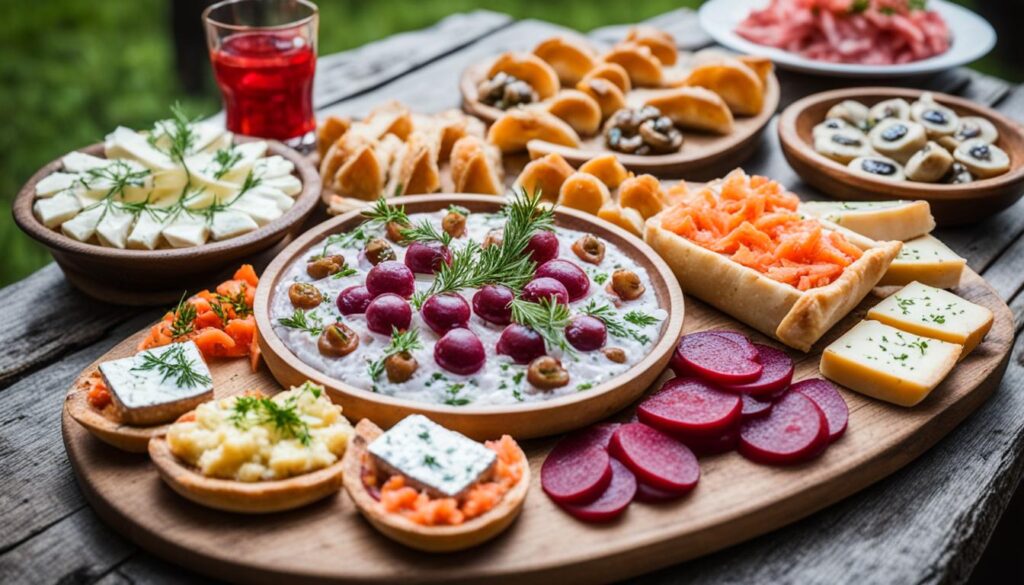 Russian appetizers in Narva Russian appetizers in Narva