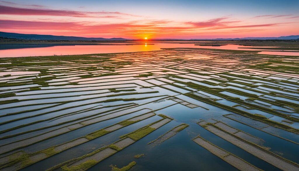 Sečovlje Saltpans sunset location Sečovlje Saltpans sunset location