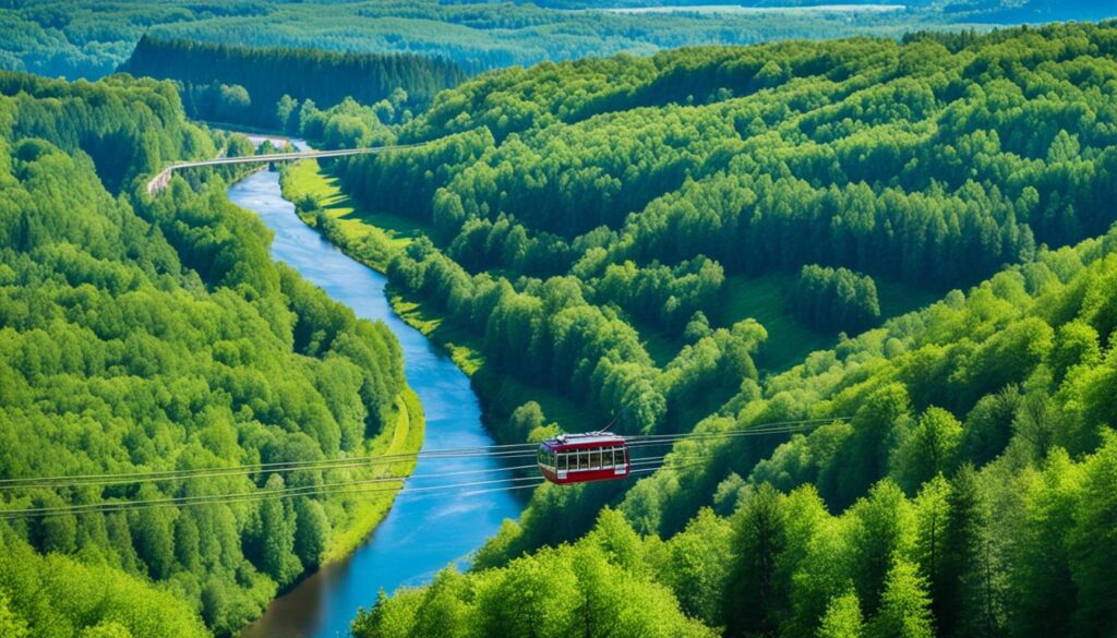 Sigulda cable car views Sigulda cable car views