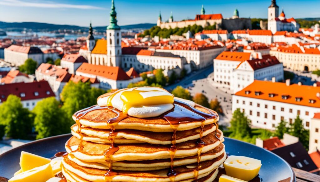 Slovakian pancakes in Bratislava Slovakian pancakes in Bratislava