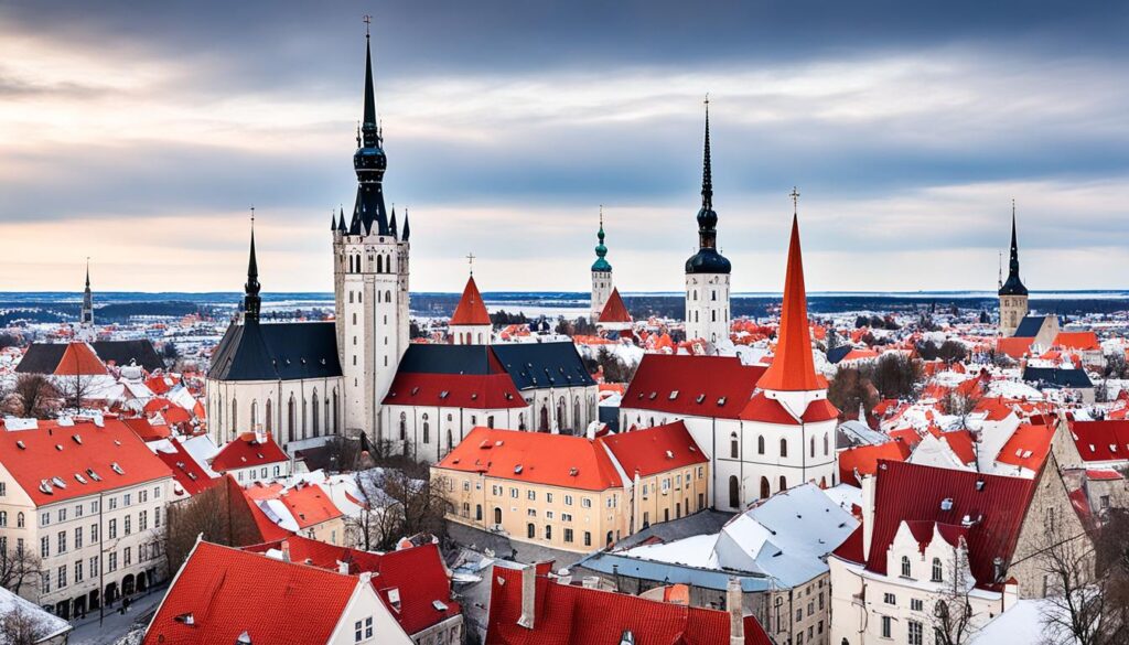 Tallinn medieval cityscape Tallinn medieval cityscape