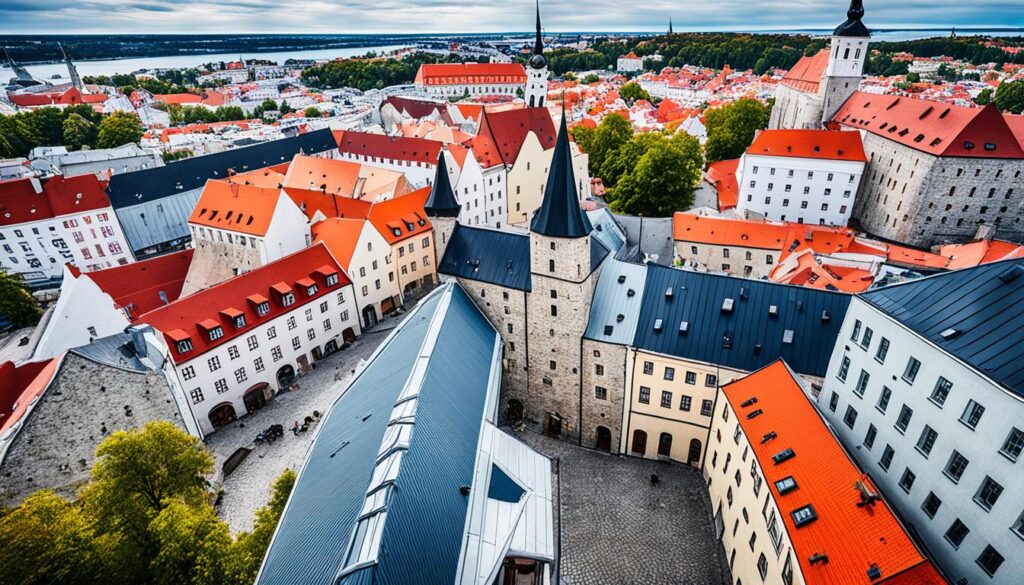 Tallinn past and present combination Tallinn past and present combination