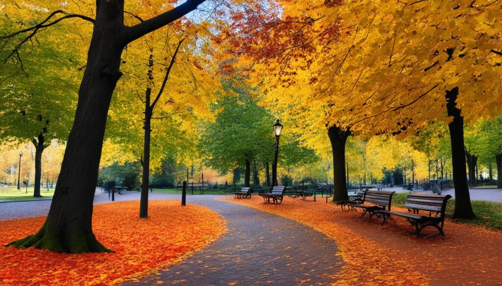 Tivoli Park autumn weather Tivoli Park autumn weather